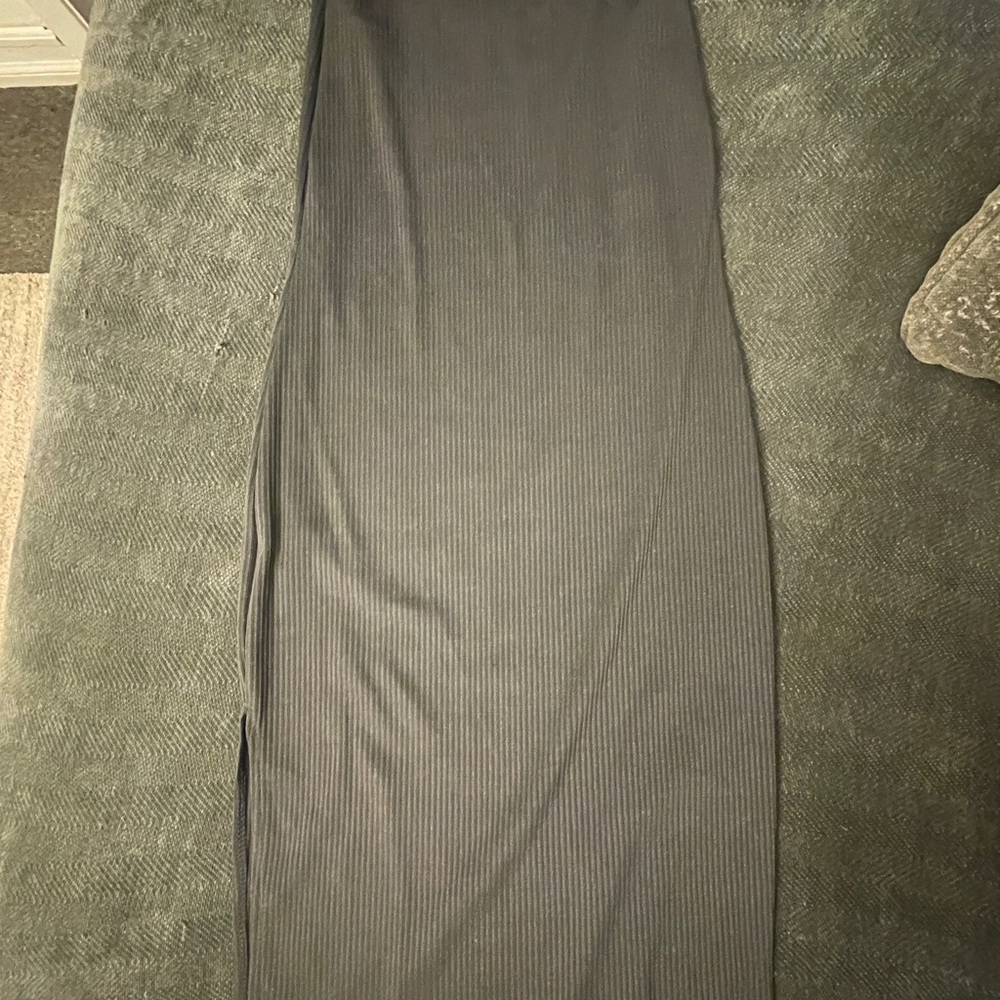 SHEIN Black Midi  Pencil Dress with Slit for Work
